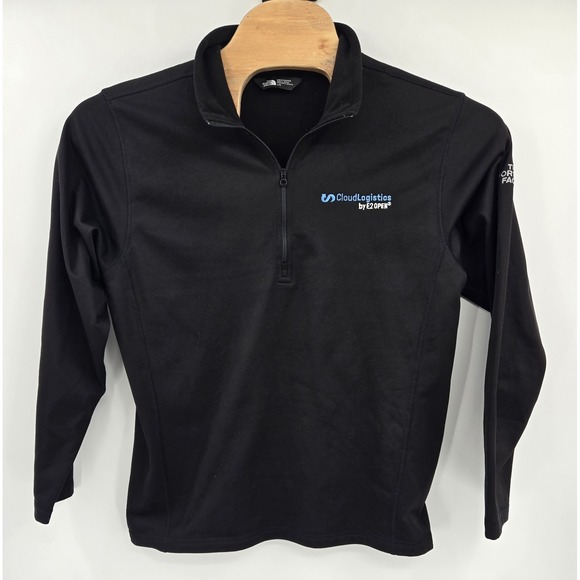 The North Face Pullover Mens L Black Quarter Zip Performance Long Sleeve Tech - Picture 1 of 8